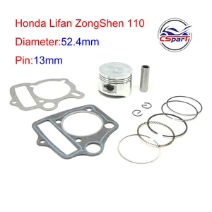 Anéis de pistão Kit Junta para ATV, Dirt Pit Bikes, Kazuma, SunL, Taotao, Lifan, ZongShen, Loncin, 110cc, 13mm 8 principais vendas pistão 4mm - №3