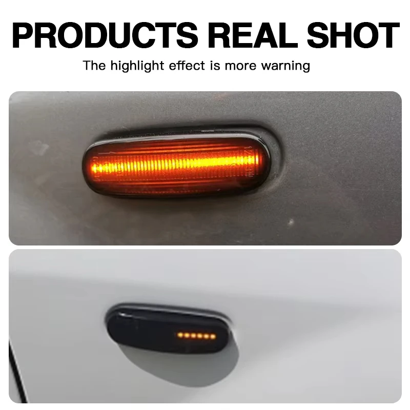 2Pcs Dynamic Side Marker Lamp For Fiat Abarth Punto Qubo Multipla Stilo Panda MK2 MK3（Van Evo) Sequential Flashing LED Light - view 5