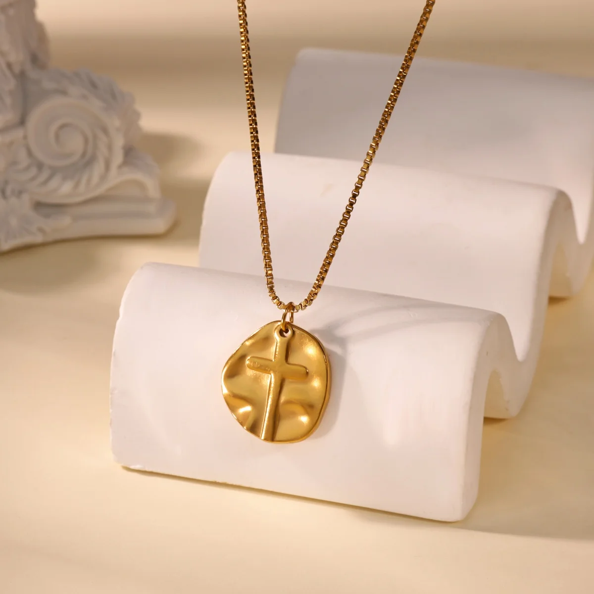 Rvs Geometrische Ketting Voor Vrouwen Mode Zon Zonnebloem Hanger Sleutelbeen Keten Esthetische Sieraden Accessoires Femme
