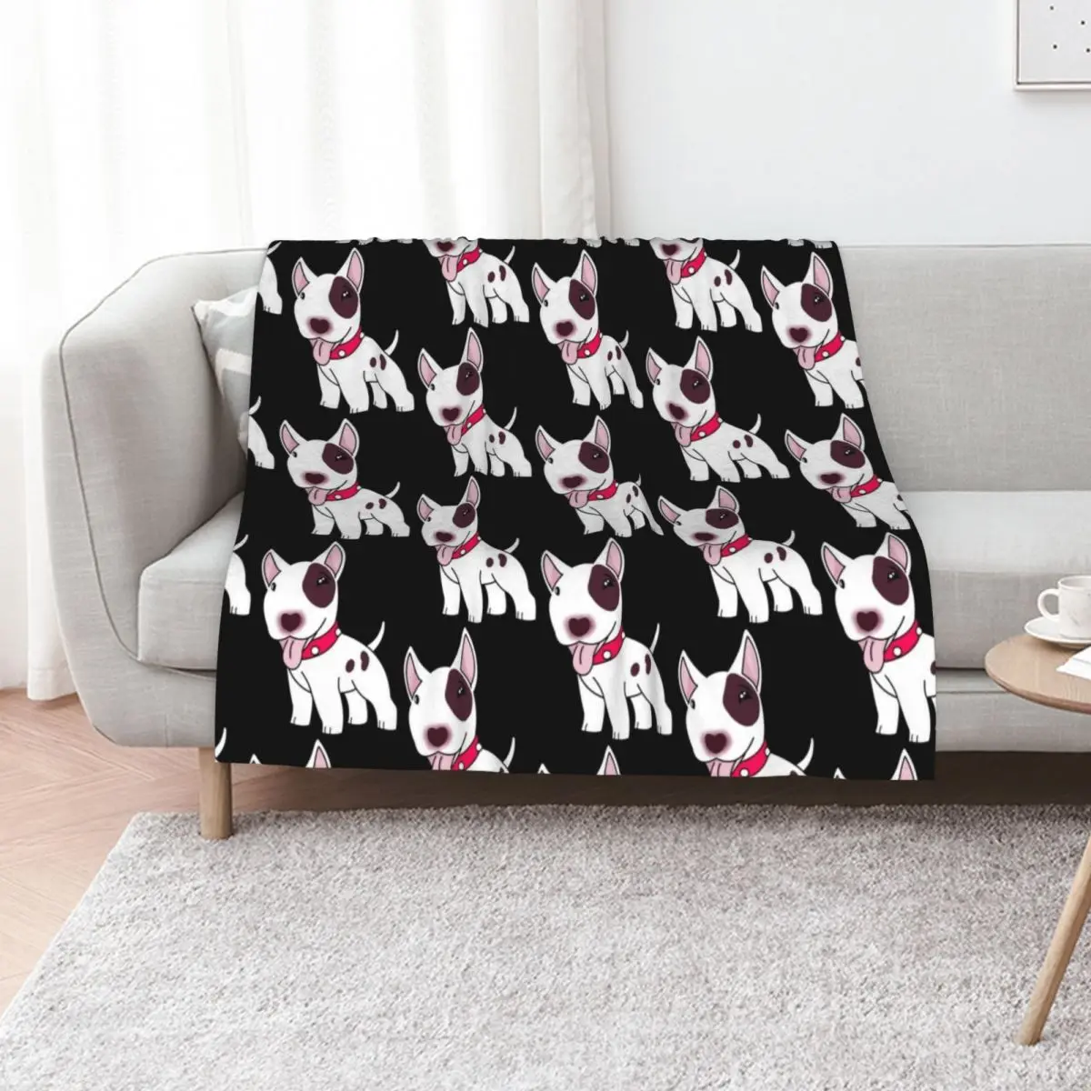 English Bull Terrier Throw Blanket Furry Sofa Quilt Moving warm winter Bed Fashionable For Baby Blankets