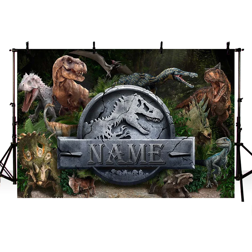 Bé Trai Khủng Long Trang Trí Sinh Nhật Phông Nền Rừng Safari Biểu Ngữ Kid Chụp Ảnh Chân Dung Nền Rừng Studio Ảnh Chống Đỡ Photozone