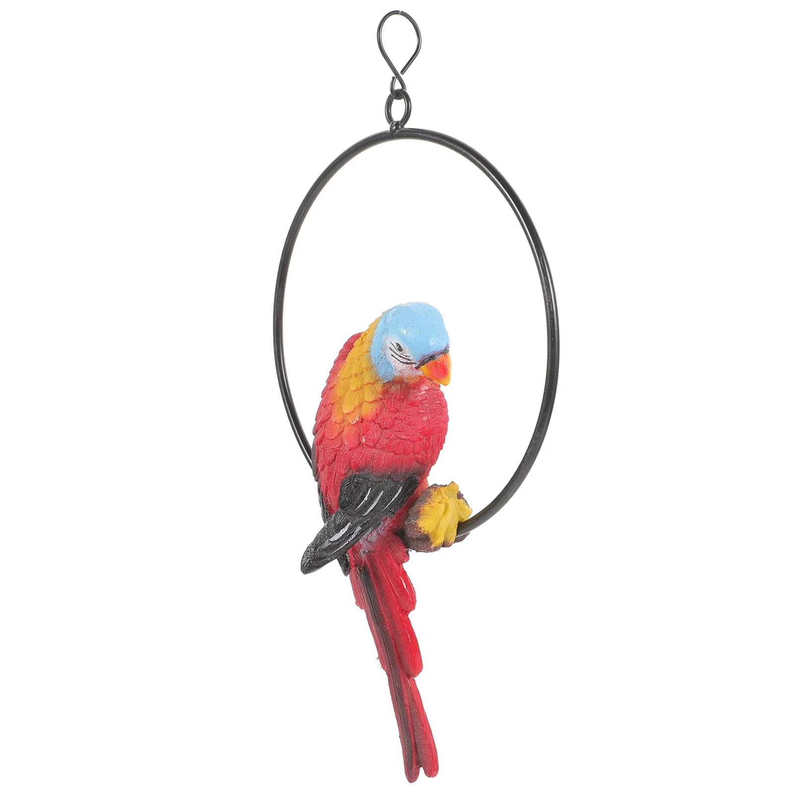 

Realistic Parrot Hanging Bird Garden Ornament Outdoor Decoration Bird Wall Decor Housewarming Gift Outdoor Decorations