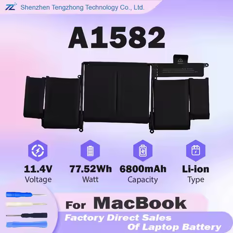 A1582 Laptop Battery Early 2015 For MacBook Pro 13-inch Retina A1502 EMC 2835 Battery 13" A1502 A1582 Battery