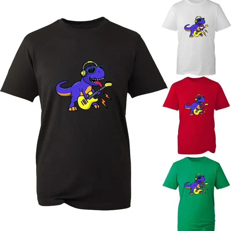 Dancing T Rex Musicians Funny Meme Shirt Music Lovers Guitarist Dino Top