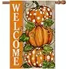 Fall Decorations Garden Flag 28x40 Inch for Outside Double Sided Weather & Fade Resistant Pumpkin Welcome Yard Flags Tha llz