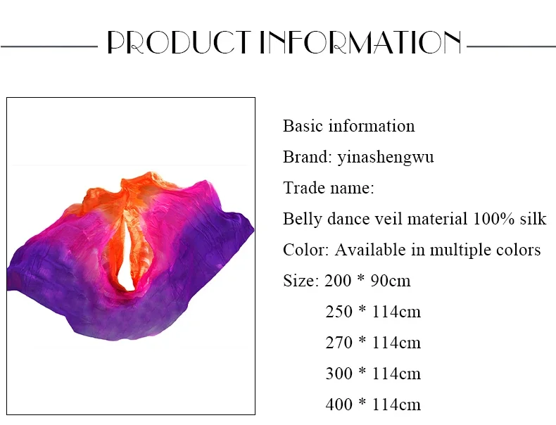 Bauchtanz-Seidenschleier, 100 % echte Seide, Bauchtanz-Zubehör, Handschal, Tücher, Bauchtänzerin, Performance-Requisite, kann individuell angepasst werden – Detail 4