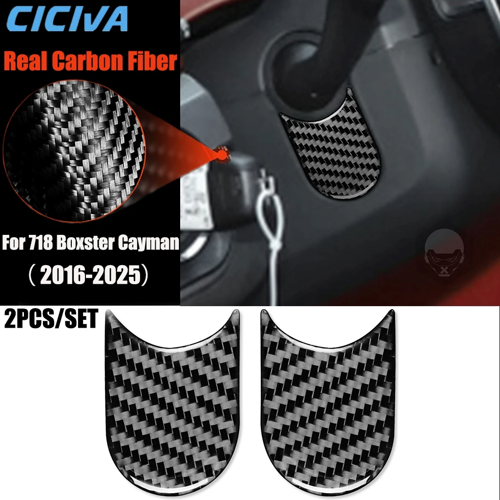 

Carbon Fiber Car Accessories Turn Signal Switch Modified Interior Trim Cover Sticker For Porsche 718 982 Boxster Cayman 2016-25