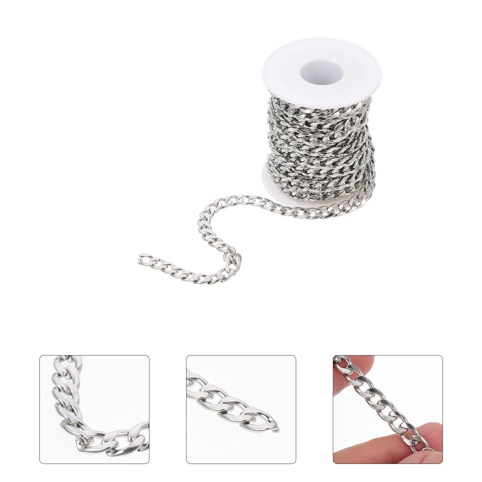 

1 Roll 10M Stainless Steel Chain For Jewelry Making Diy Necklace Bracelet Repair Strong Connector Hardware Accessories