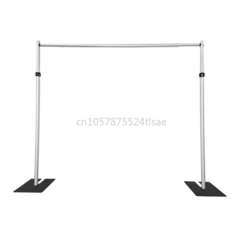 10X 10ft Wedding Square Arch Prop Gauze Background Frame Aluminum Alloy Double Rod Bracket Adjustable Advertising Display Stand