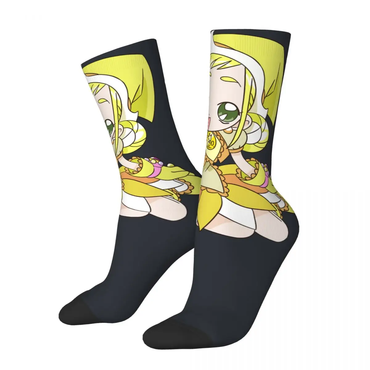 Hip Hop Retro Momoko Classic Crazy Men's Socks Unisex Ojamajo Doremi Aiko Seno Anime Harajuku Seamless Printed Funny Crew Sock