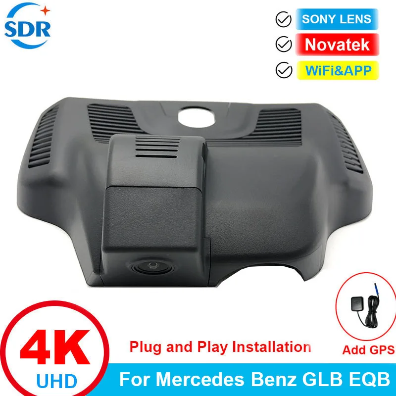 Wiper Power Installation 4K UHD Car WIFI DVR For Mercedes Benz GLB Deluxe 2019 2020 GLB180 GLB200 GLB x247 2023,EQB 2022 2023