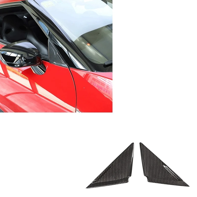 

Real Carbon Fiber Car Styling A-Pillar Sticker Front Window Triangle Cover Trim For Nissan GTR R35 2008-2016 Kits