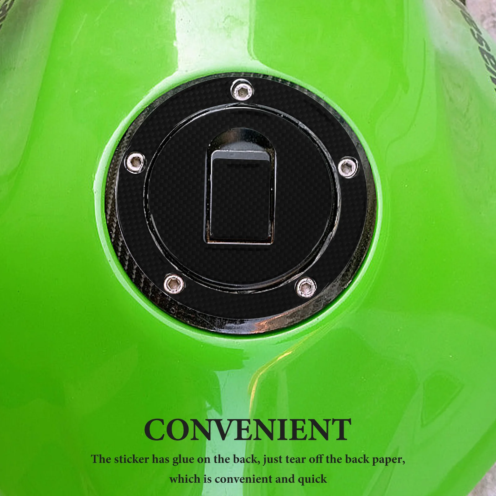 

Motorcycle Fuel Tank Cap Sticker Anti-slip Pad Gas Cover Decals Protector Applique
