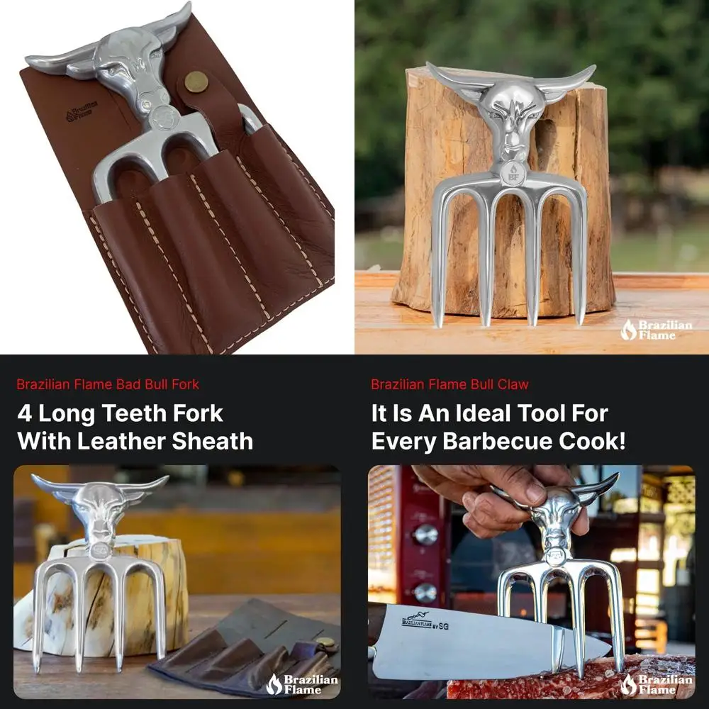 

Aluminum 4-Toothed Bull Bar with Leather Pouch