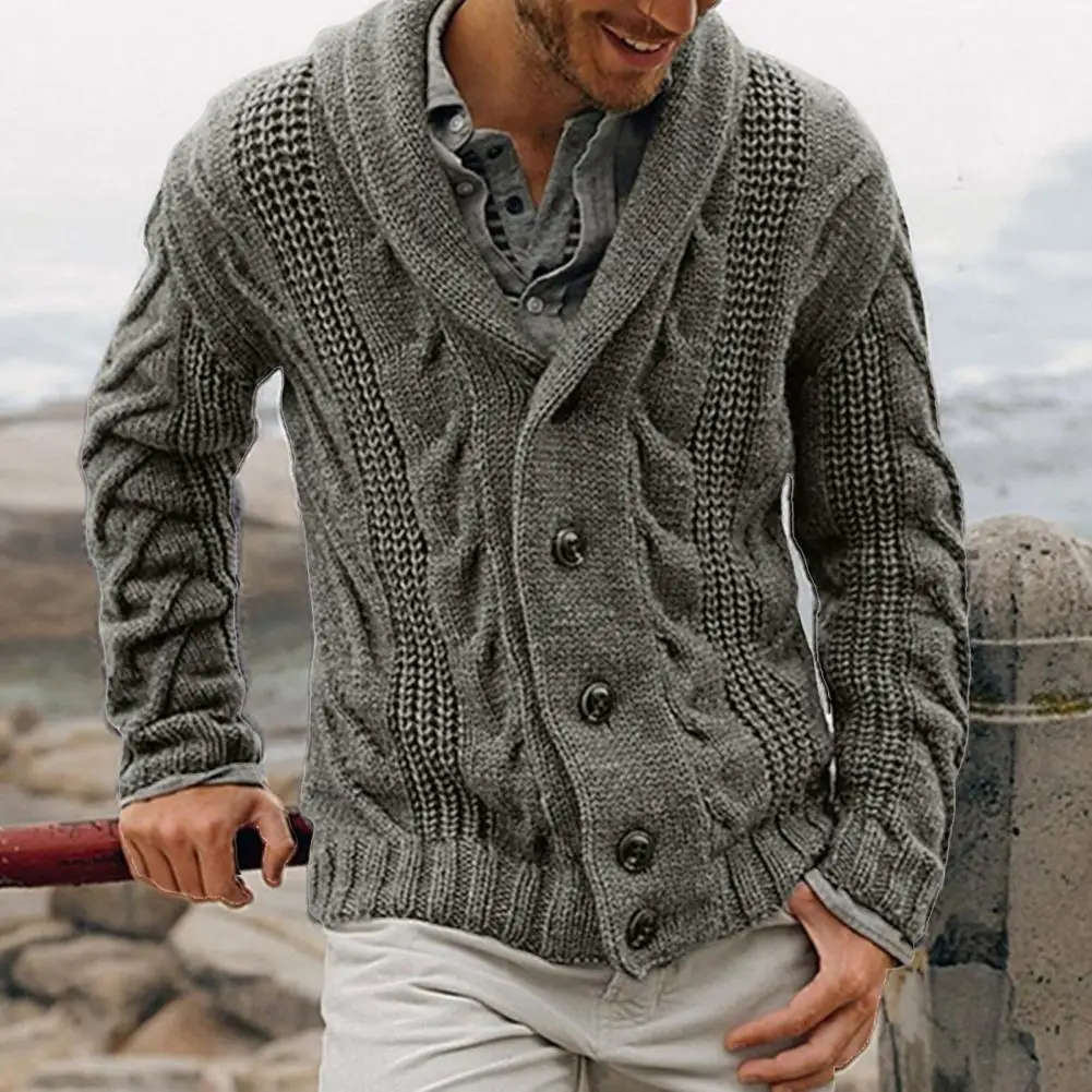 Giacca maglione da uomo Versatile Cardigan da uomo elegante giacca maglione misto cotone da uomo per l'autunno inverno alla moda