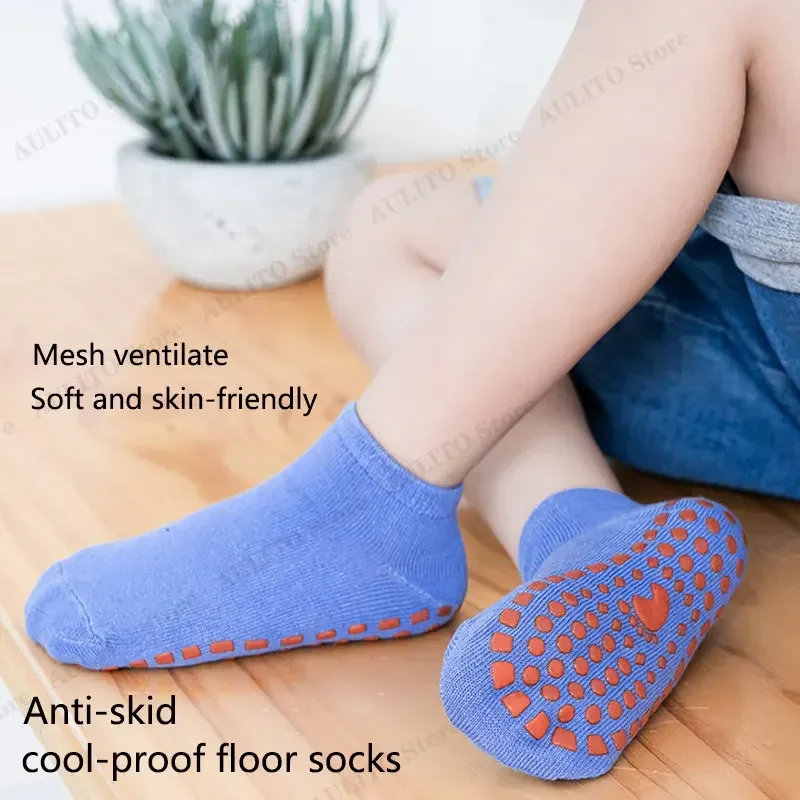 Children\'s Anti-slip Socks Kids Socks For Girls Boys Autumn Spring Baby Boy Toddler Short Floor Sock Anti-slip Socks 0-8Years