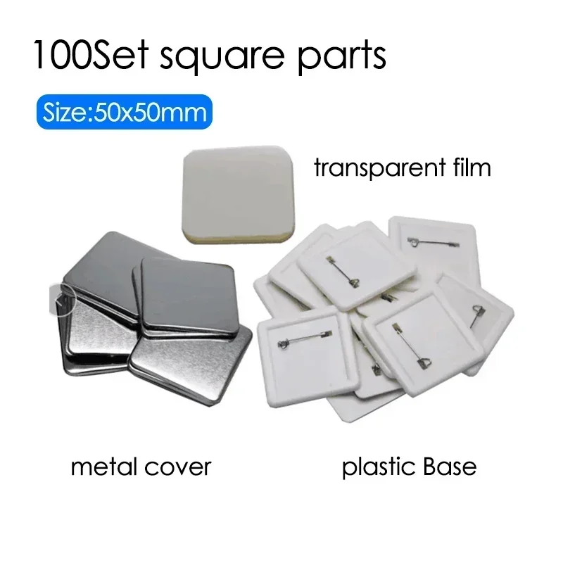 Square Refrigerator Badge Button Maker 50x50mm Hand Press Machine for DIY Making Pins Buttons/Refrigerator Magnets Badge