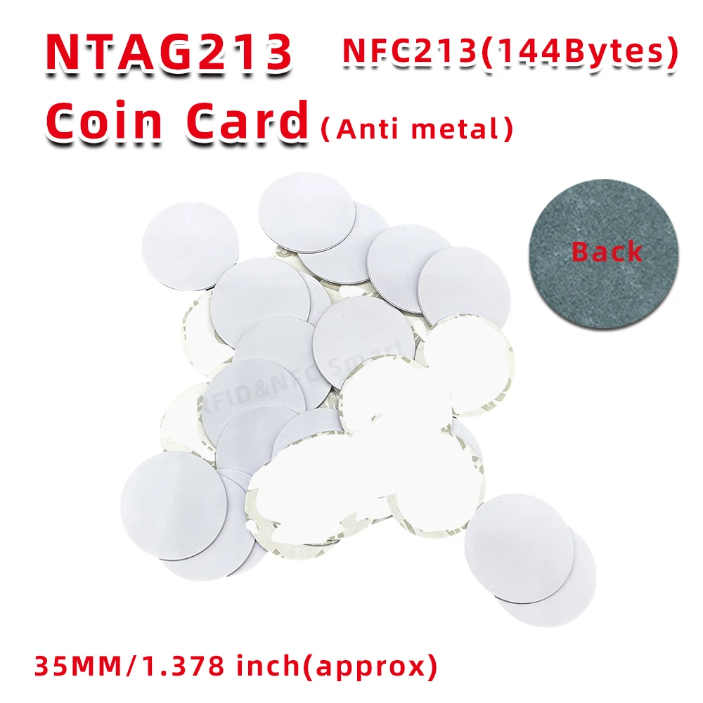 

NFC Tag NT/AG 213 Anti-metal 13.56MHZ 144 Bytes 35mm Universal Metal surface available RFID Nt/ag213 nfc tags