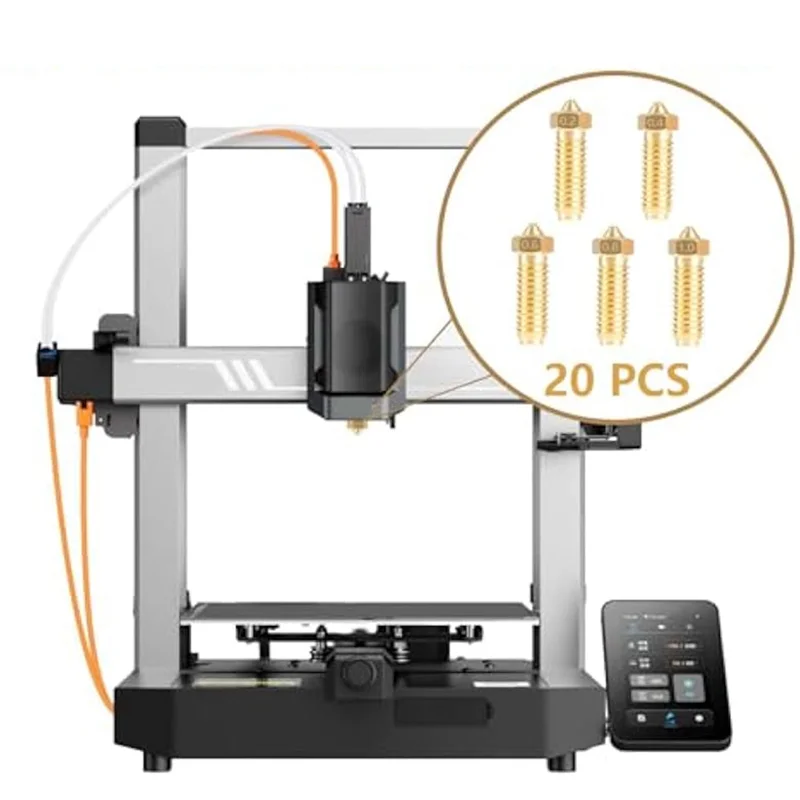 SR-20PCS مجموعة فوهات Barss للطابعة ثلاثية الأبعاد كوبرا 3، 8 قطع 0.4 مم و3 قطع 0.2 مم، 0.6 مم، 0.8 مم، مجموعة فوهات 1.0 مم