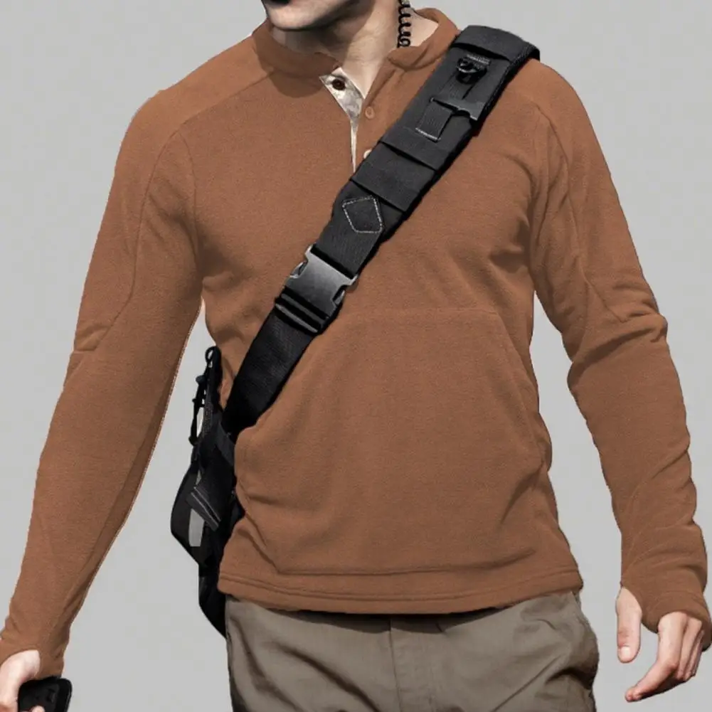 الرجال الشتاء البلوز الرجال الوقوف طوق البلوز البلوز الربع زر متابعة البلوز غير رسمي مع جيب الكنغر الخريف الدافئ