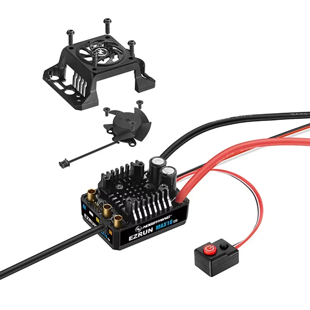 Hobbywing EZRUN MAX10 G2 80A/140A 2-3S Waterdichte borstelloze ESC & 3652/3665 SD G3 Sensored borstelloze motor voor 1/10 RC Auto Vrachtwagen