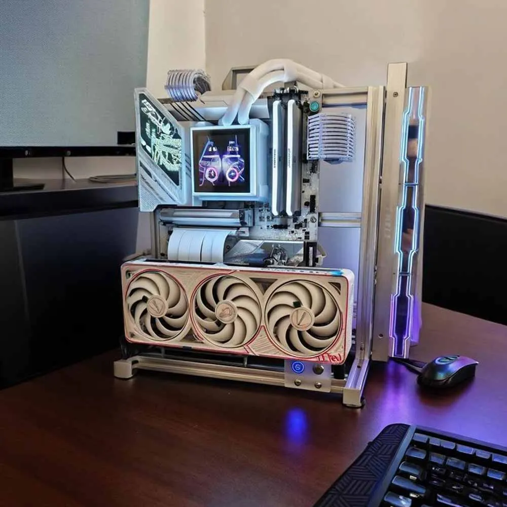 

Настольный корпус для геймерских ПК EATX ATX MATX ITX, открытый каркасный шасси-стойка, для самостоятельной сборки ПК с водяным охлаждением