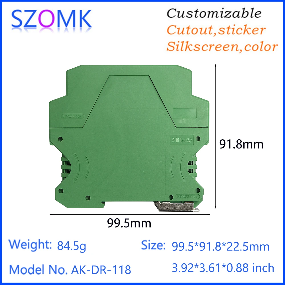 SZOMK PA66 Material Custom Made Electronic Instrument PLC Din Rail Cabinet Enclosure Box Cable Housing