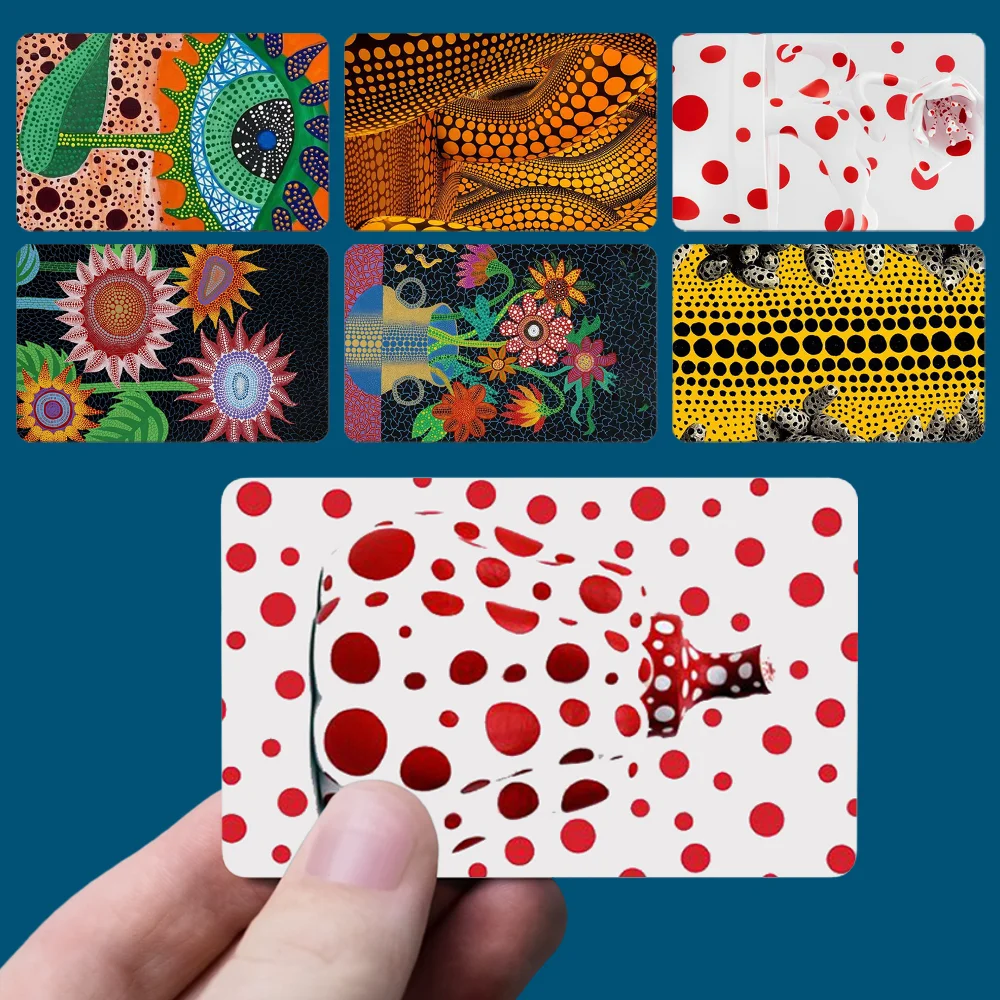 

Japan K-Kusama Y-Yayoi Art Stickers New Cartoon Card Debit Bank Charge Card Bus Metro Waterproof Sticker Decal Decoration