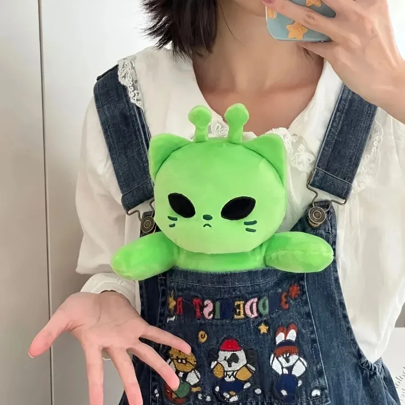 New Cute Alien Cat Plush Toy Soft Kitty Plush Doll Kawaii Stuffed Animal Pillow Home Decor Couple Gift for Child Companion Gift