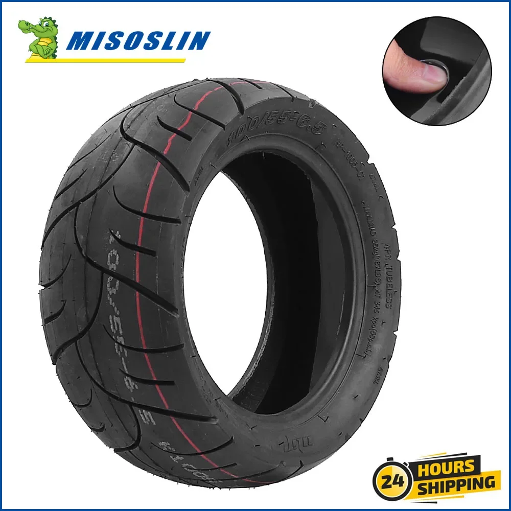 11 Inch 100/55-6.5 Jelly Gel Self-repairing Tire Upgraded Anti Puncture Tubeless Tyre for Kaabo Wolf Warrior Electric Scooter