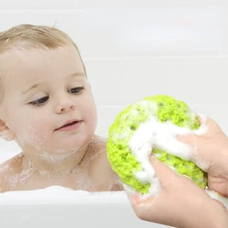Esponja de baño de panal de abeja para niños y adultos, esponja de baño hidrofílica, esponja de ducha de Color sólido divertida, accesorios para el cuidado de la piel, 1 unidad
