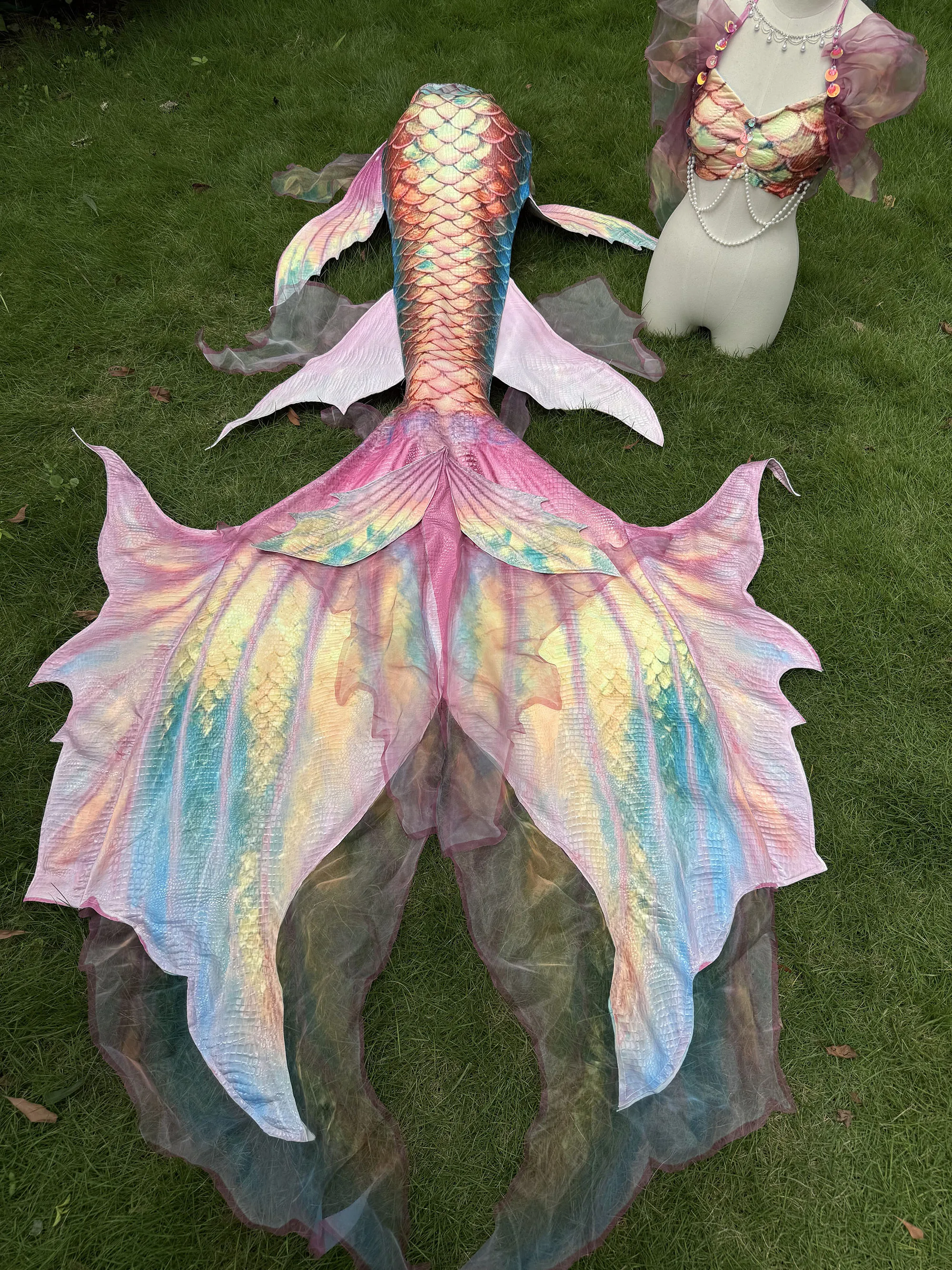 

Hot Selling Mermaid Tail Hot Stamping Floating Yarn Fish Tail Fish Skin Custom Aquarium Shooting Performance Suit Swimsuit