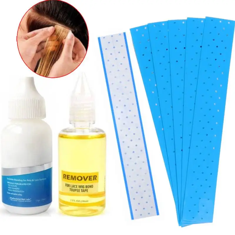 Glue for Lace Front Waterproof Instant Glue Remover Sets For Hair Invisible Bonding Glue Double Sided Tape for Lace Front