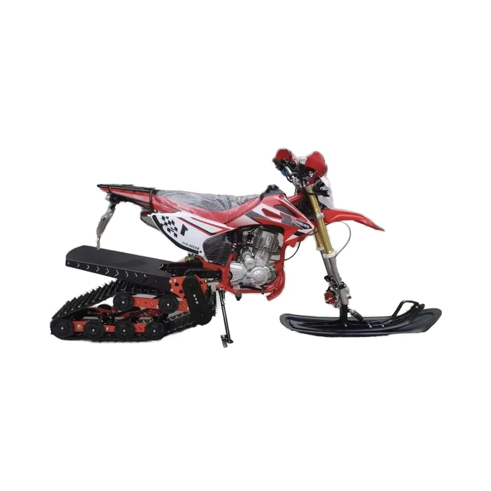 250cc Adult-Used Off-Road Motorcycles Big Size Brushless Snowmobile & Dirt Bike with Rubber Tracks for Snow & Dirt Riding