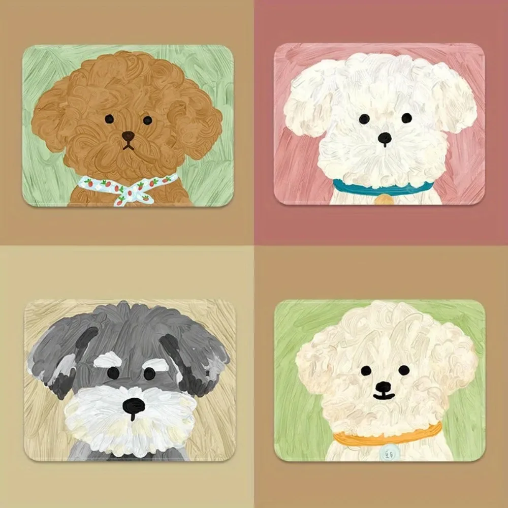 Adorable Puppy-Themed Mouse Pad with Anti-Slip Natural Rubber And Lockedge Design, Perfect for Office Or Home Use