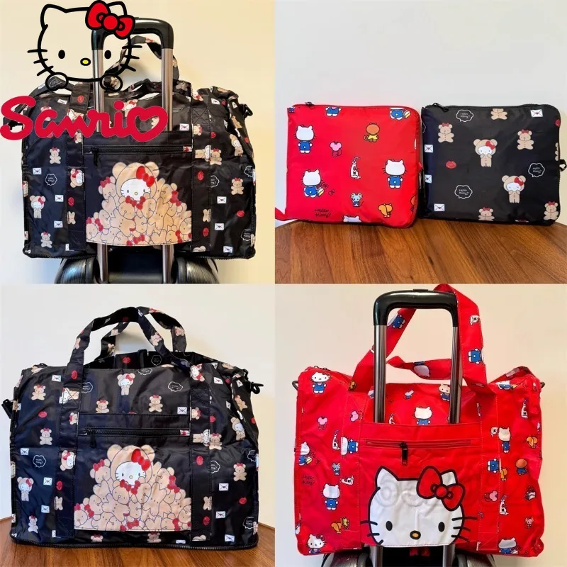 Sanrio Hello Kitty, новая портативная дорожная сумка, роскошная брендовая модная женская дорожная сумка с героями мультфильмов, дорожная сумка большой вместимости