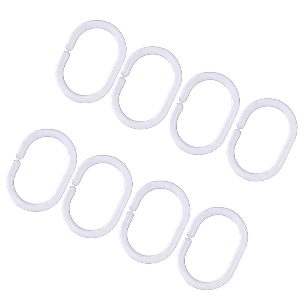 

60Pcs Tough Rustproof Shower Curtain Hooks Friction Free Smooth Gliding for Tub Changing Room Shower Curtain Rings