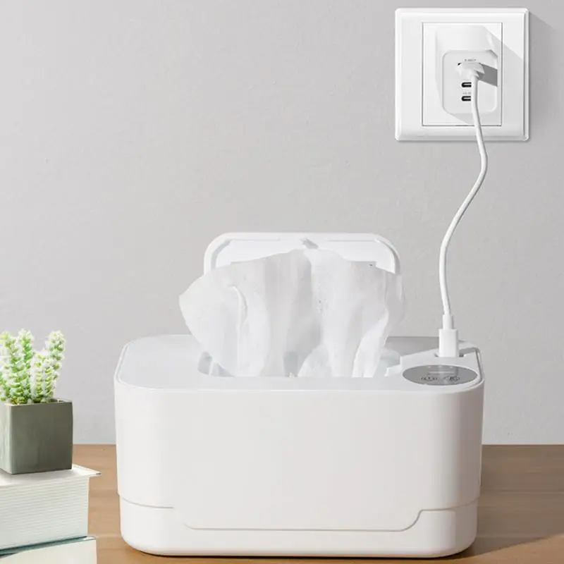 Chauffe-lingettes humides pour bébé, chauffe-lingettes humides, chargeur USB, distributeur de lingettes thermostatiques