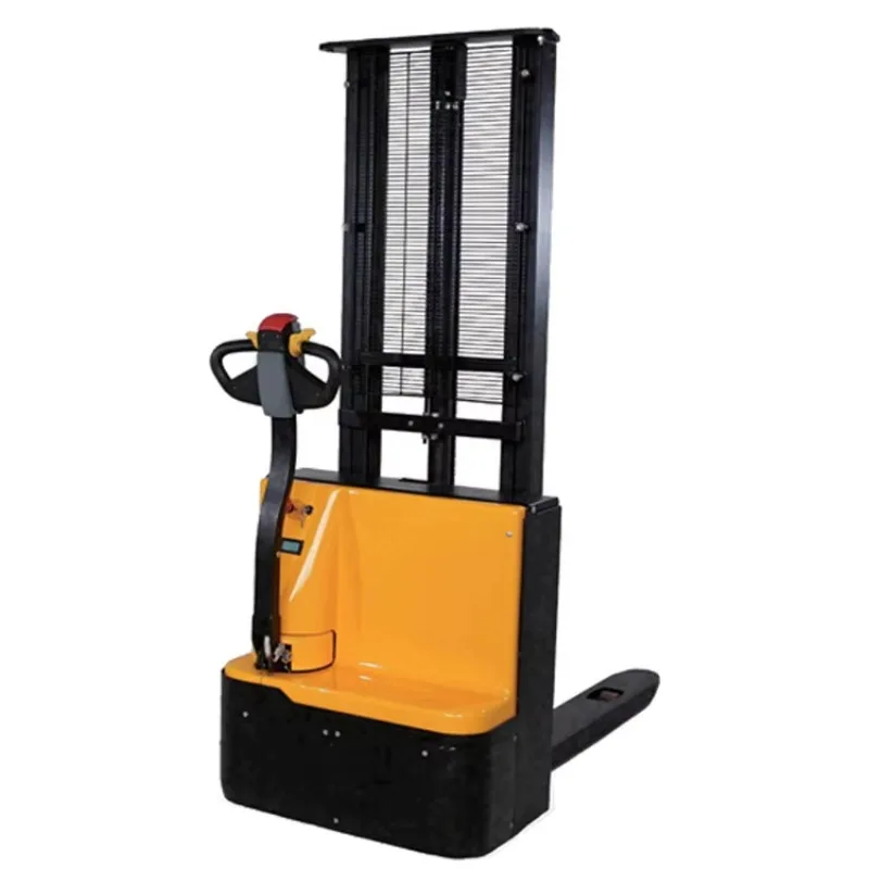 2026 Elevador de paletas Apilador Electrico con alimentación 1000 kg Elevador de paletas apilador eléctrico Camión apilador walkie de 1 tonelada
