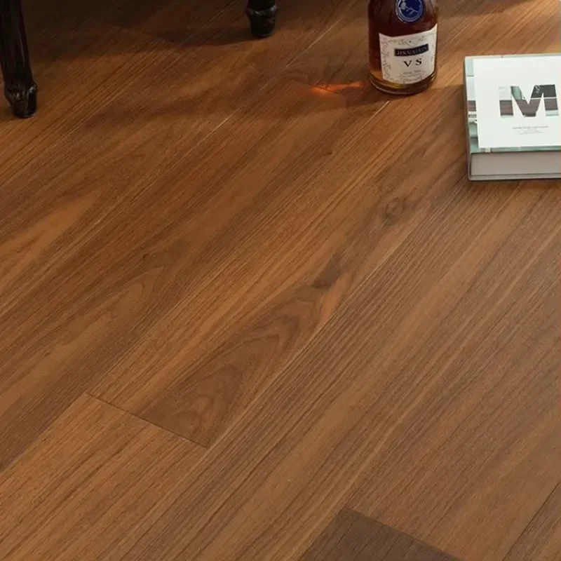 15mm Engineered Black Walnut Wood Flooring | Multi-ply Structure Waterproof & Anti-Slip | Customizable for Interior