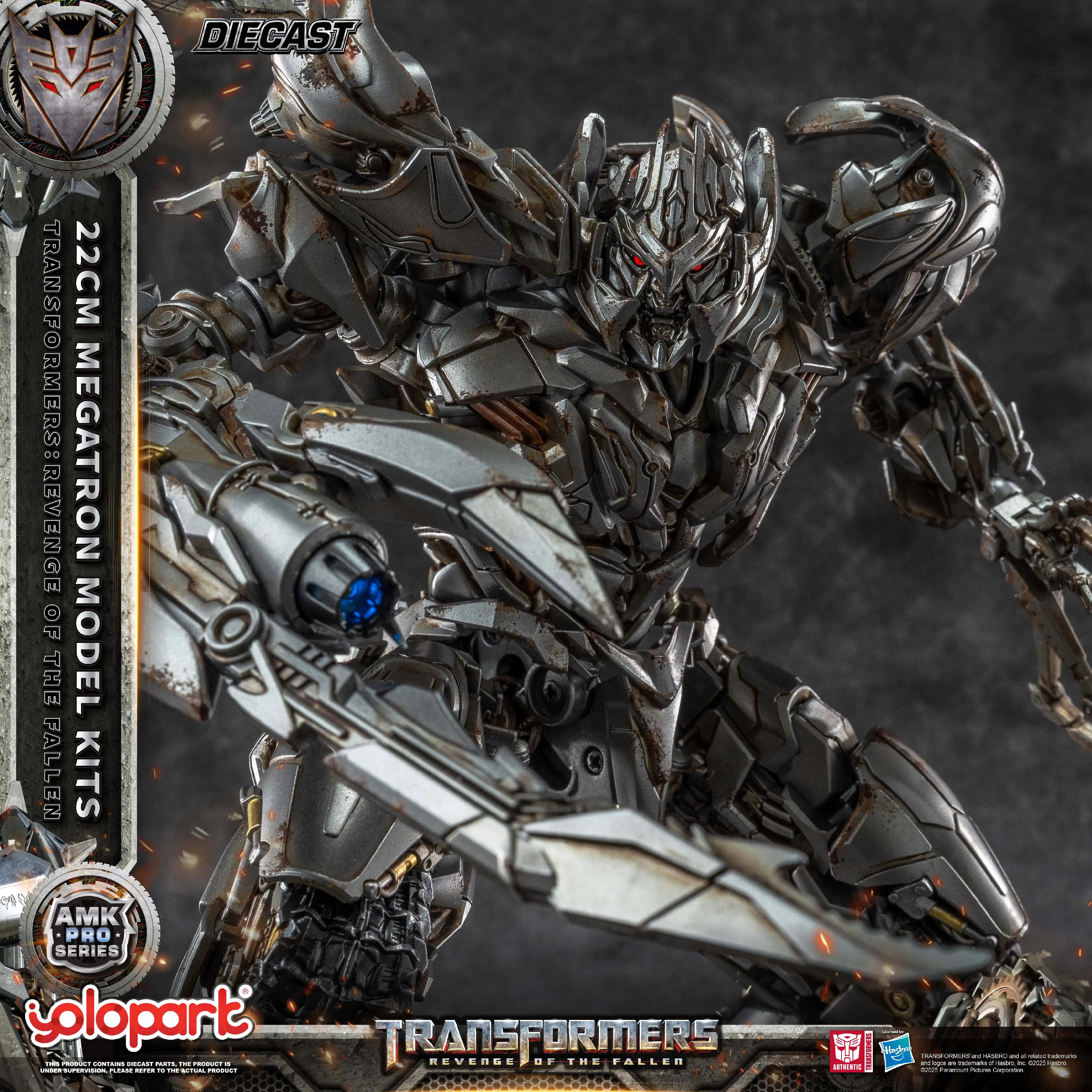 YOLOPARK 22 cm Megatron AMK PRO Serie Transformers Model: Revenge of the Fallen Model Kits Actiefiguren Speelgoed