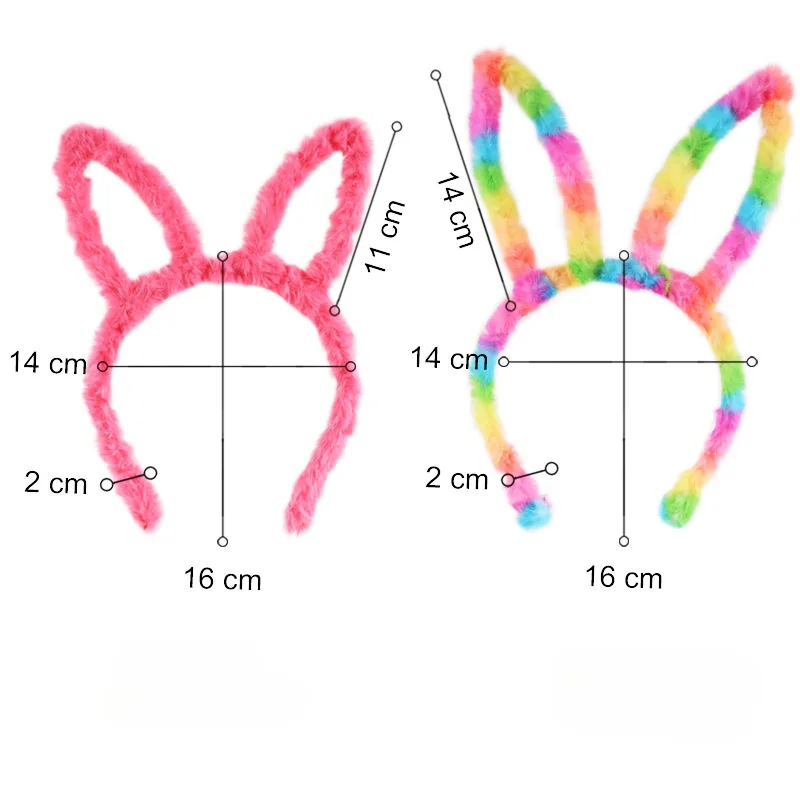 Girls Plush Rabbit Ears Hairband, Kids Head Hoop, Cute Hair Accessories, Candy Color, Fashion Gifts, Outono, Inverno, 1Pc