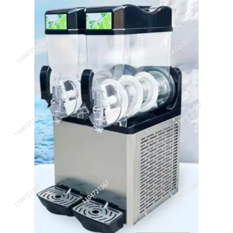 Smoothie Machine 2 Tanks 15L Slushy Maker Slushie Ice Making Machine  Drink Slush Machine for Commercial Food