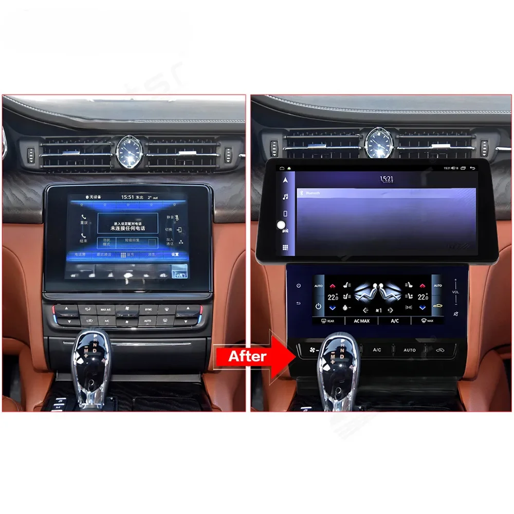 12-inch car radio For Maserati Quattroporte 2013 2014 2015 -2018 Android 11 GPS navigation DVD multimedia player, BT car stereo