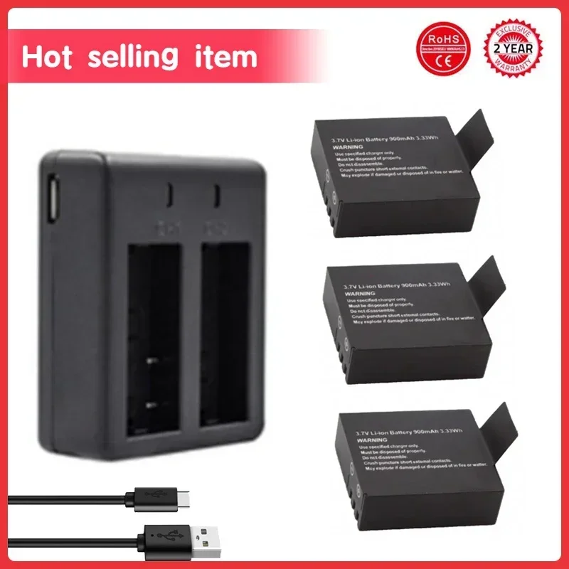 Rechargeable Sports Action Camera Battery for SJ5000 SJ6000 for SJCAM Sport DV Camera Bateria + Charger FOR SJCAM SJ4000 3.7V