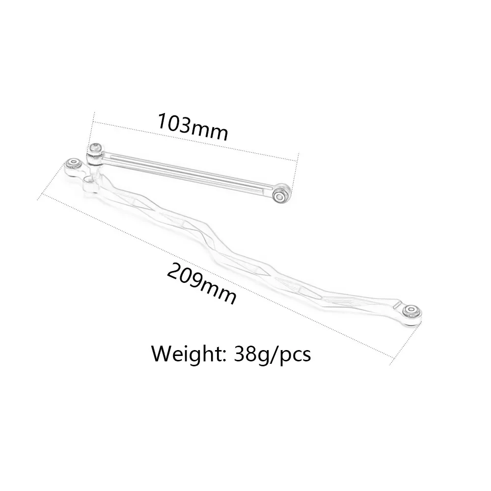 2Pcs AR60 OCP Steering Tie Rod and Drag Link Assembly AX80073 Aluminum Alloy for RC Car 1/10 AXIAL RR10 Bomber Wraith Ridgecrest