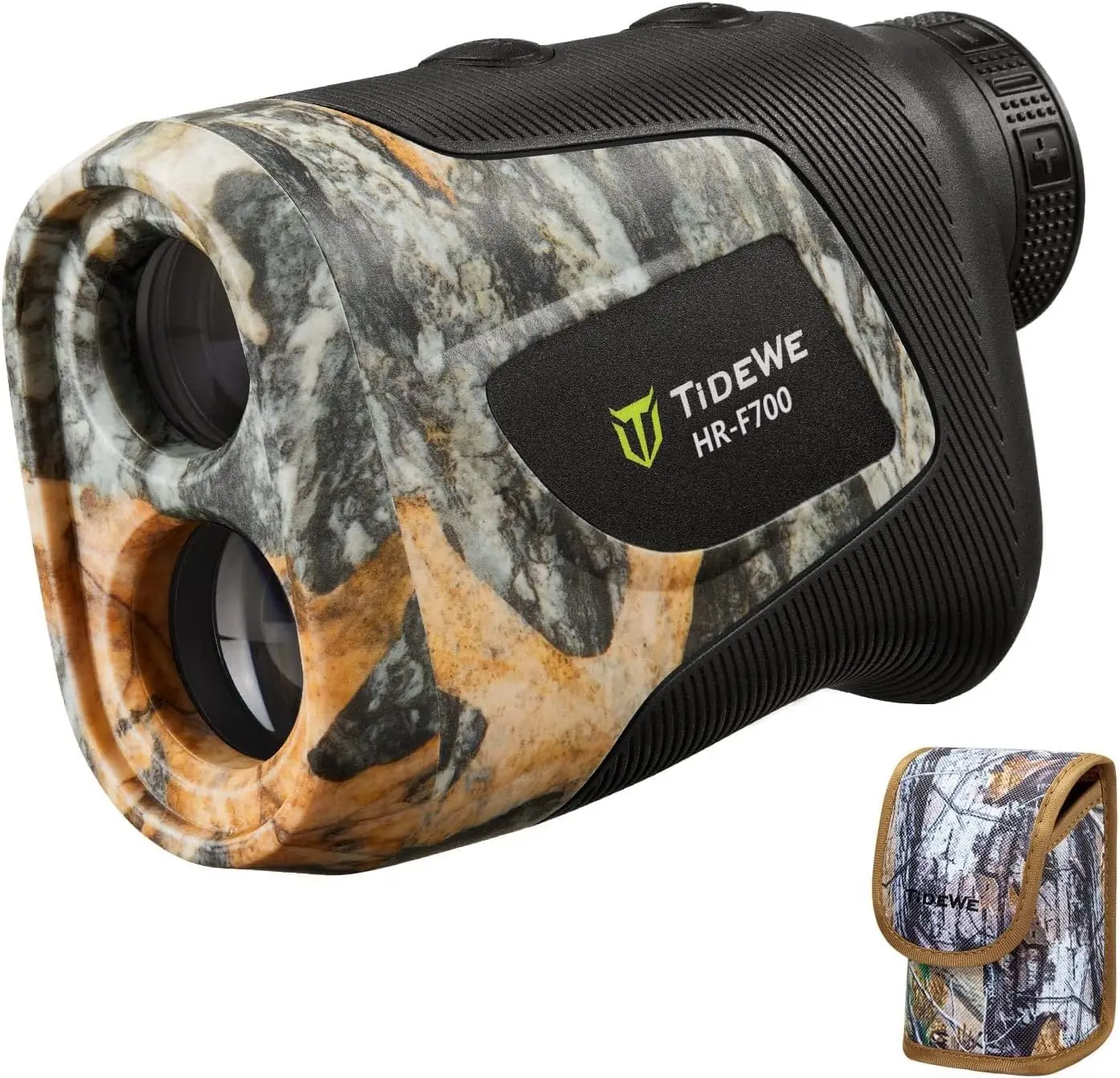 Hunting Rangefinder with Rechargeable Battery, 700/1000Y Camo Laser Range Finder 6X Magnification, Distance/Angle/Speed/Scan