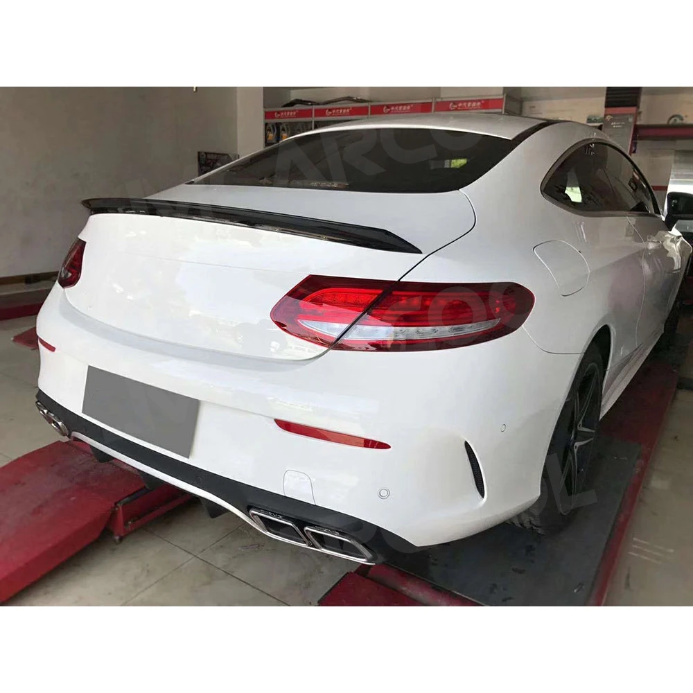 

JMCARCOOL Carbon Fiber Car Rear Trunk Lip Spoiler Wing For Mercedes Benz C Class C205 2 Door Coupe W205 4 Door sedan 2014-2022