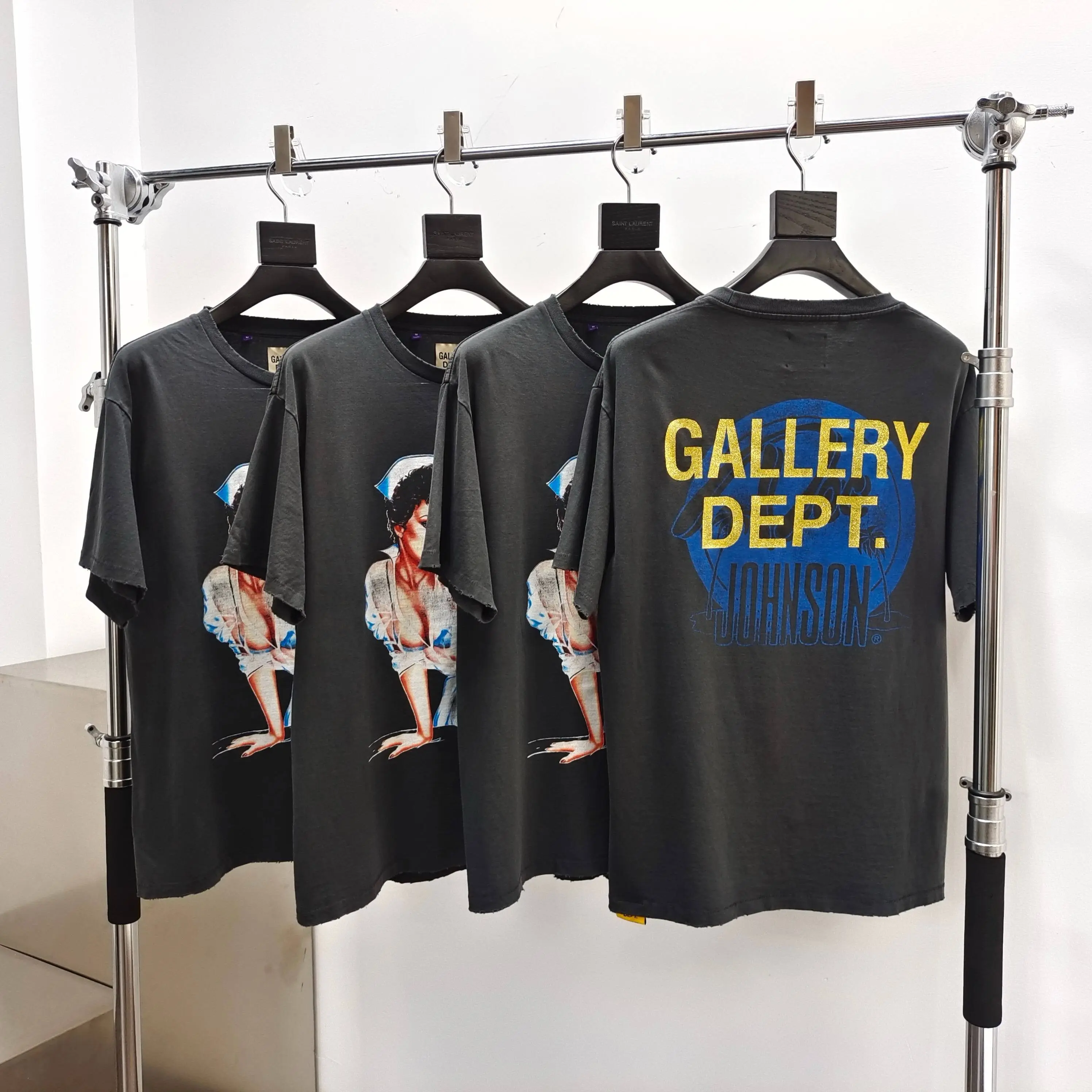 Gallery Dept Nurse Washed Black Short Sleeve Tee