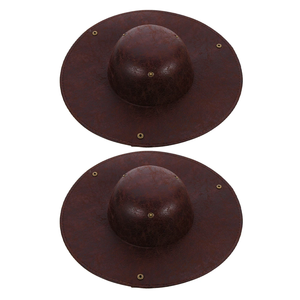

2pcs Triangular Hats Comfortable Party Accessories for Men Women Halloween Pirate Captain Punk Reusable Headwear